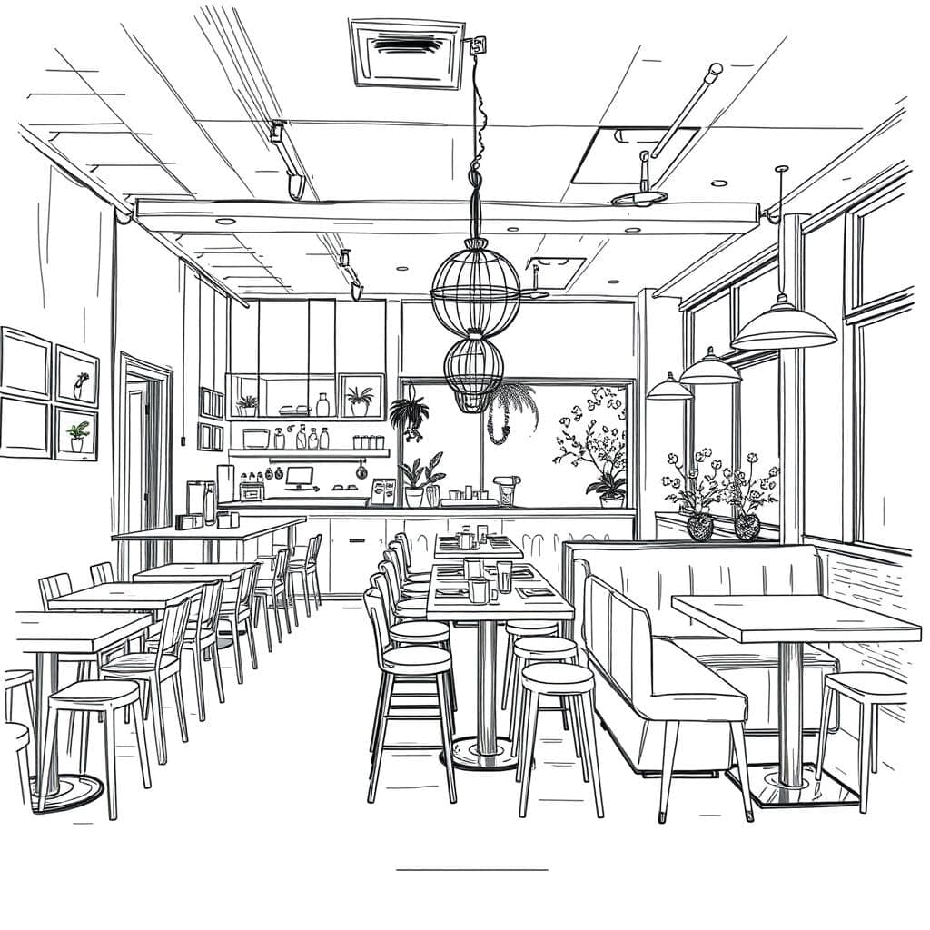 Sketch Restaurant design example 1