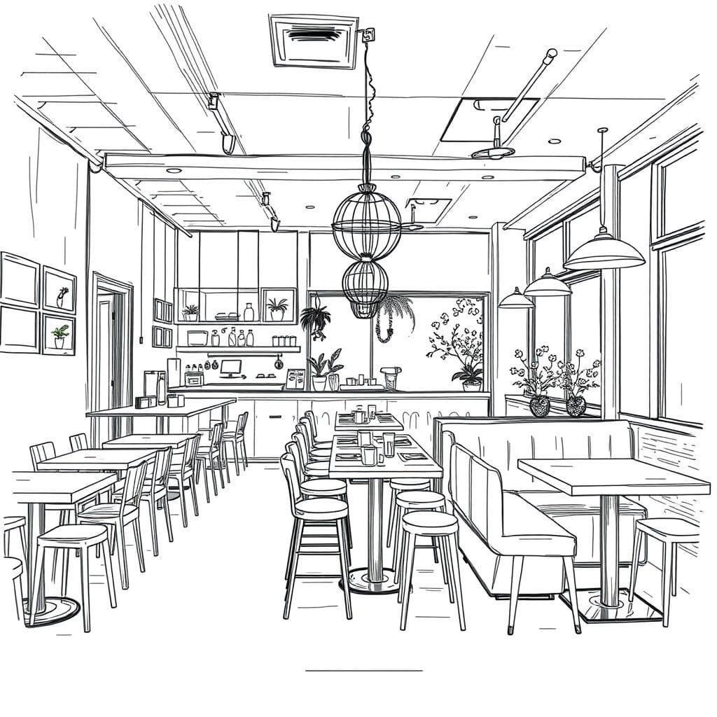 Sketch Restaurant design example 1