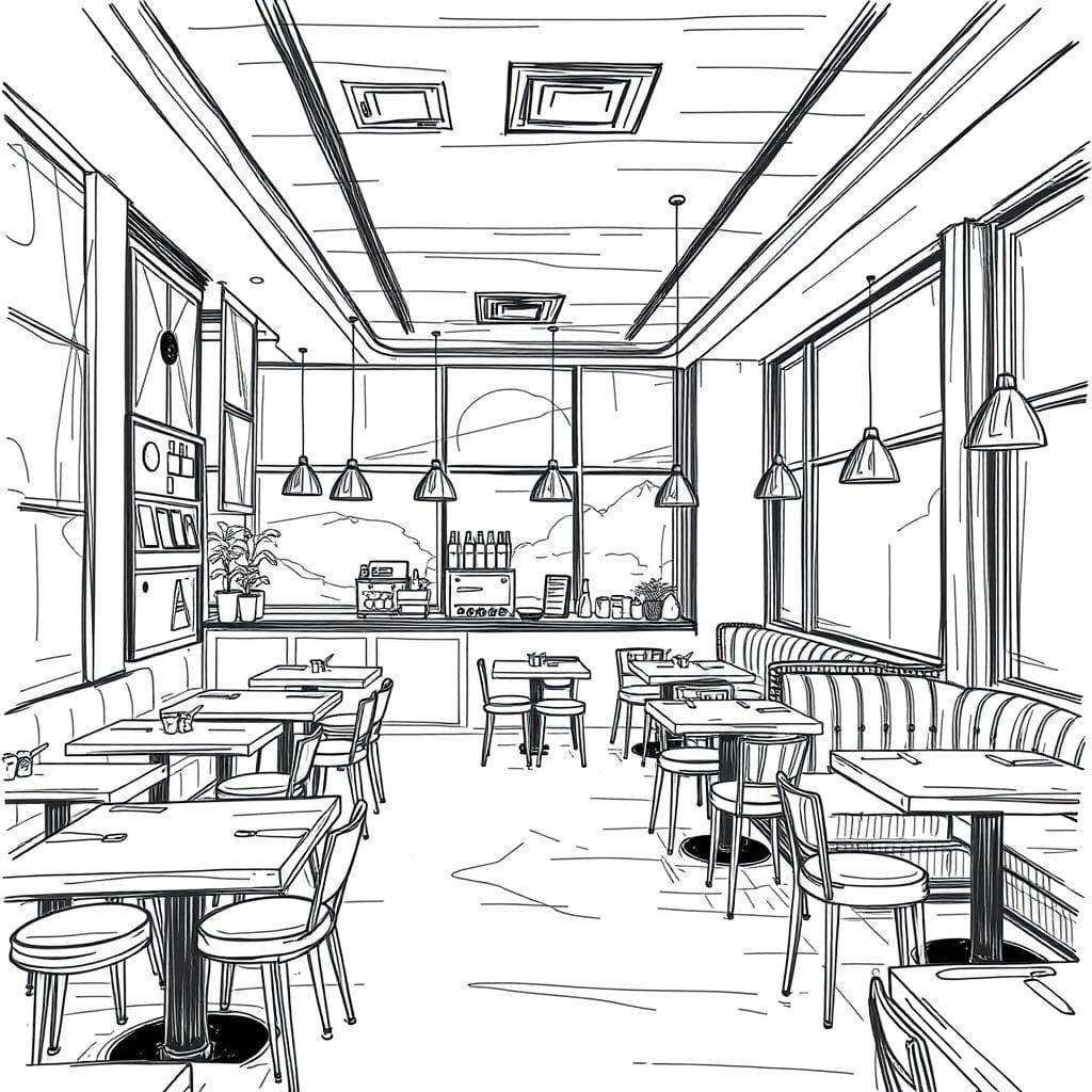 Sketch Restaurant design example 2