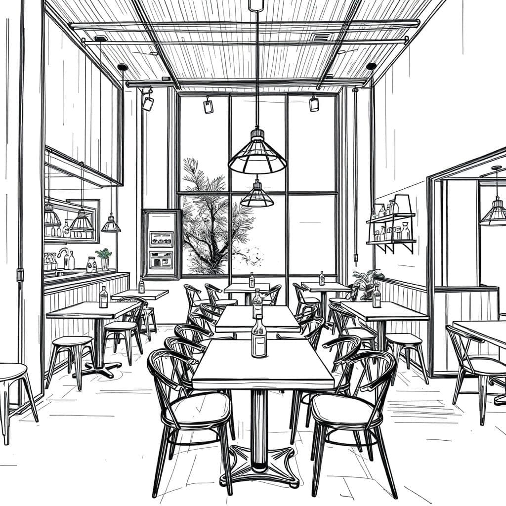 Sketch Restaurant design example 3