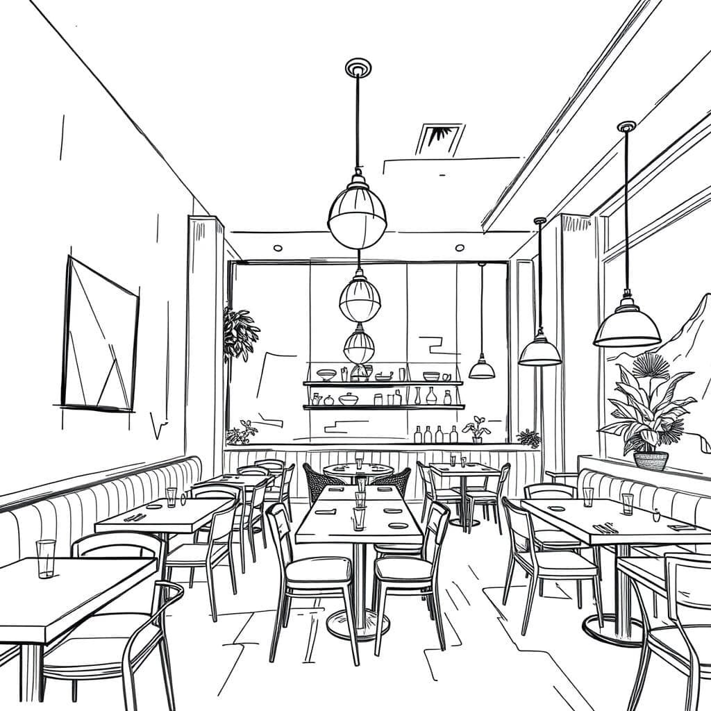 Sketch Restaurant design example 4
