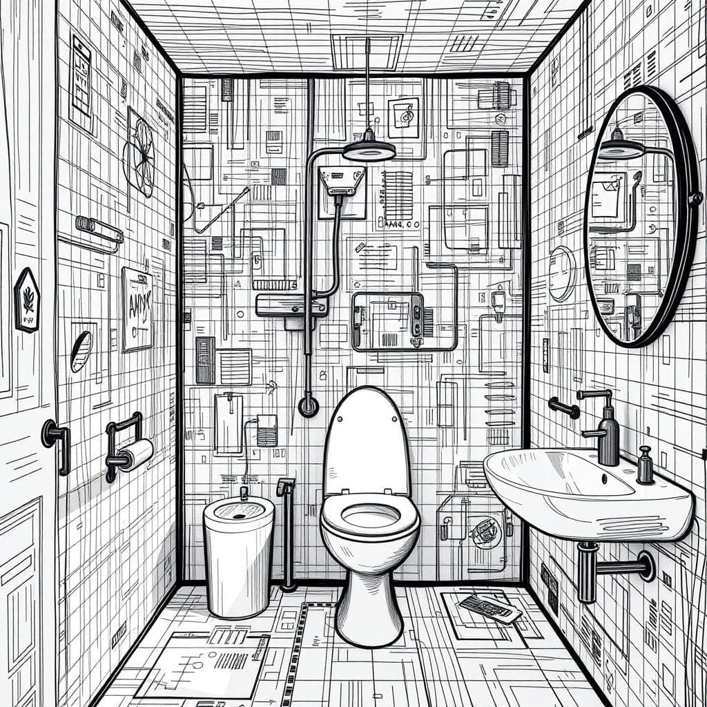 Sketch Toilet design example 1