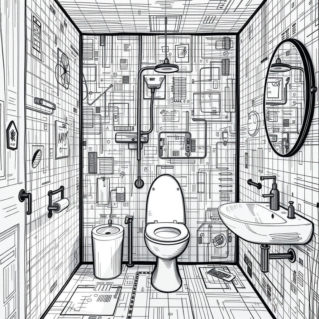 Sketch Toilet design example 1