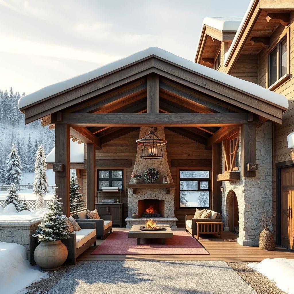 Ski Chalet Carport design example 1