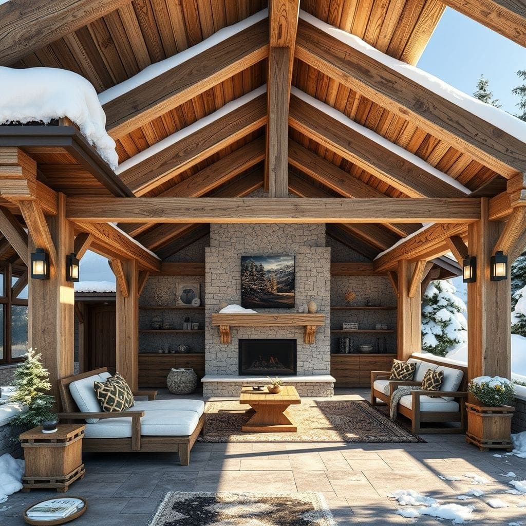 Ski Chalet Carport design example 2