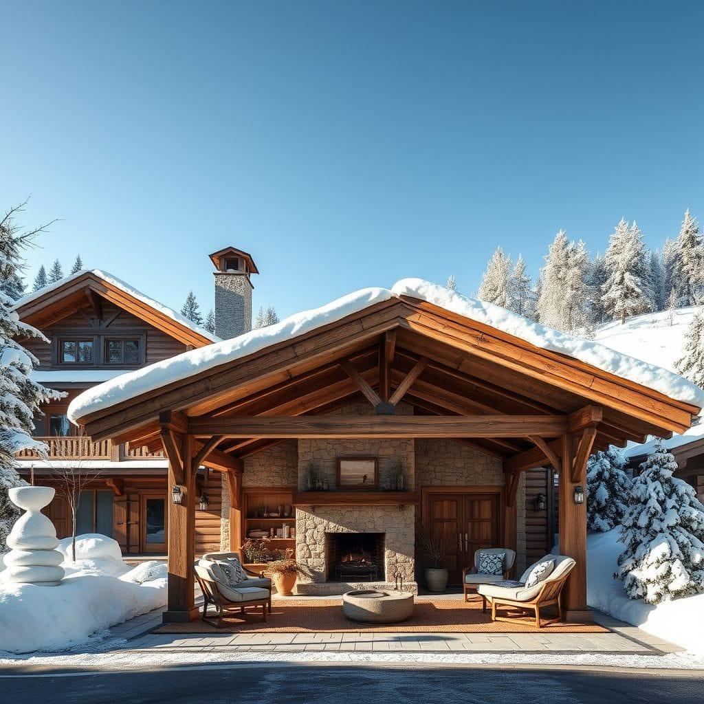 Ski Chalet Carport design example 4