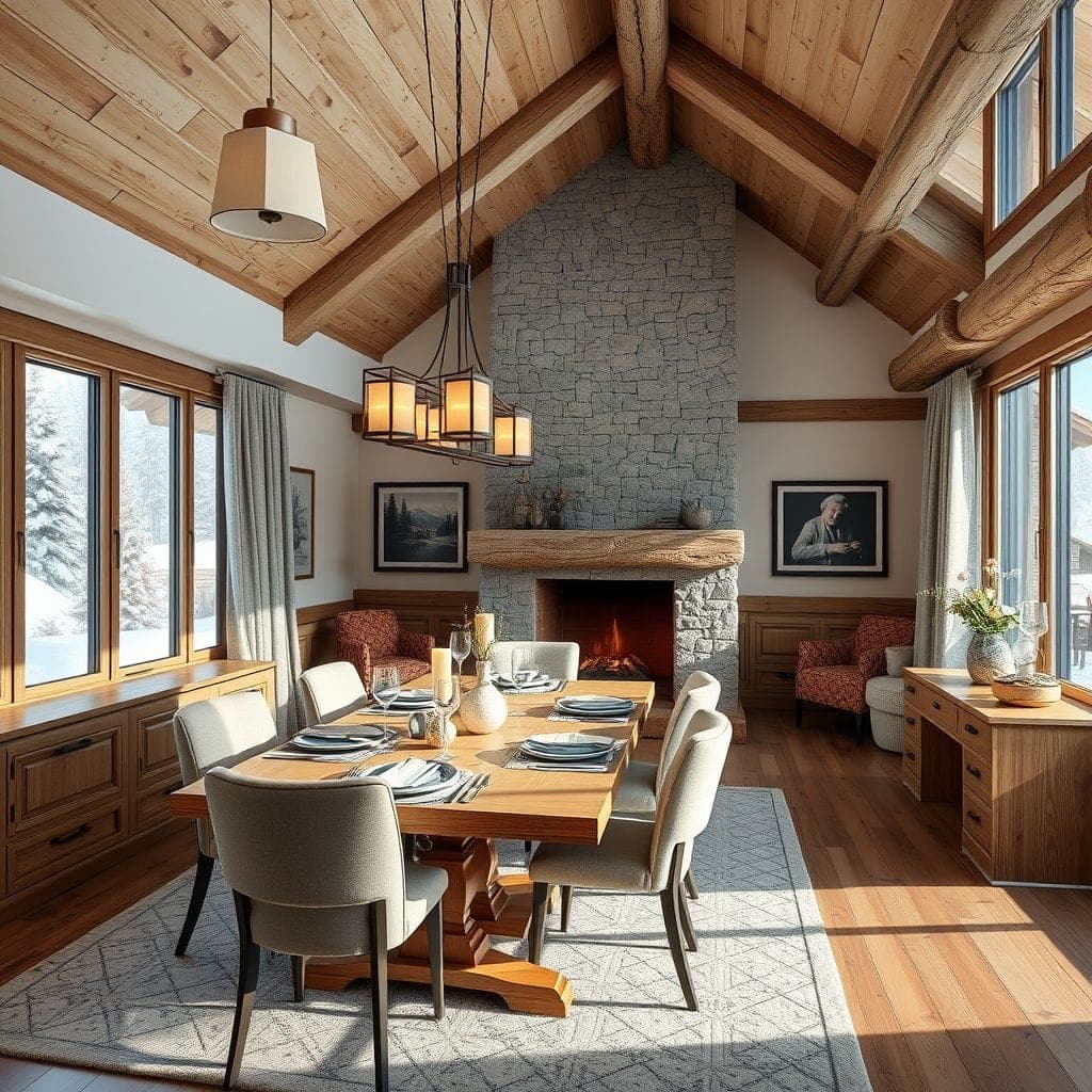Ski Chalet Dining Room design example 1