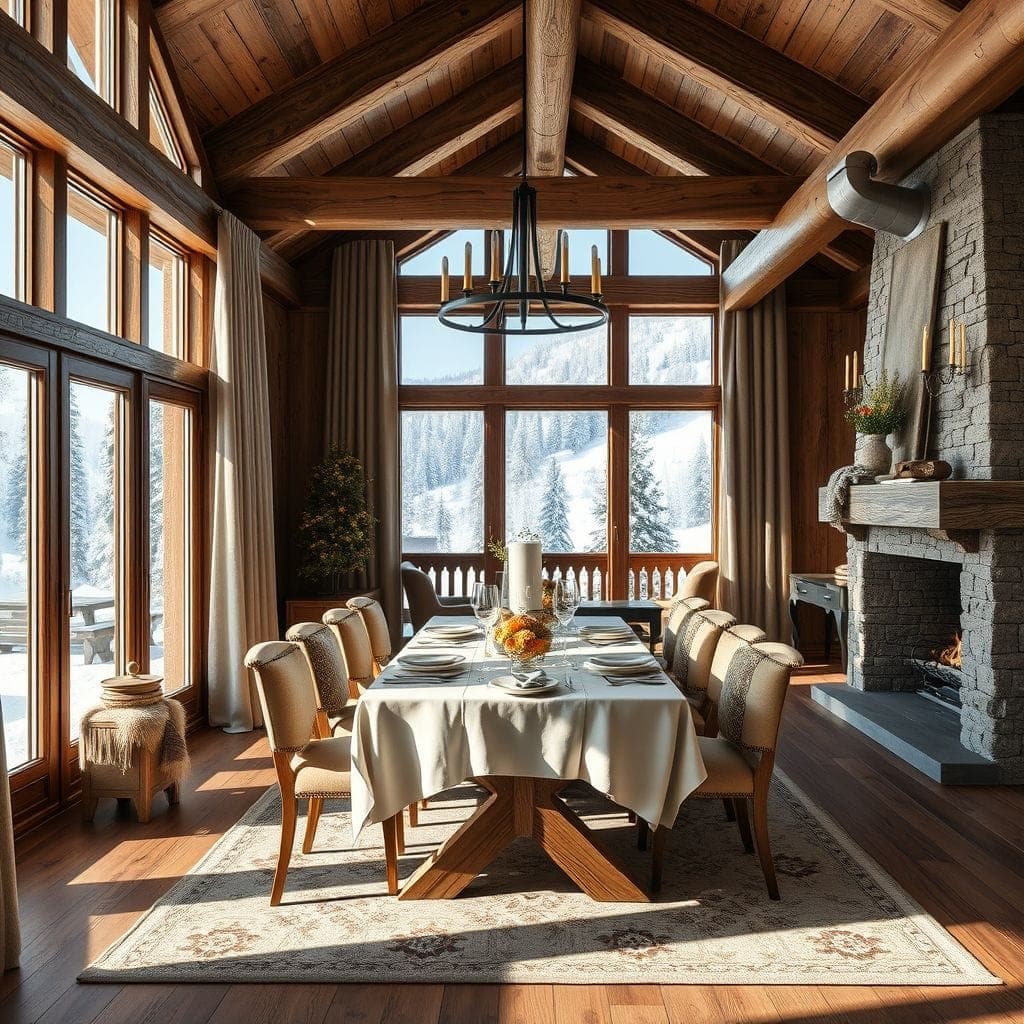 Ski Chalet Dining Room design example 3