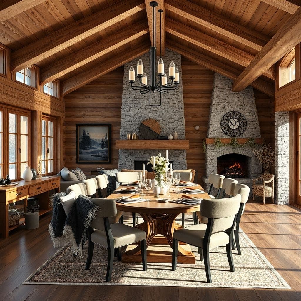 Ski Chalet Dining Room design example 4