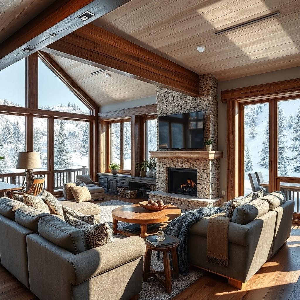 Ski Chalet Entertainment Room design example 2
