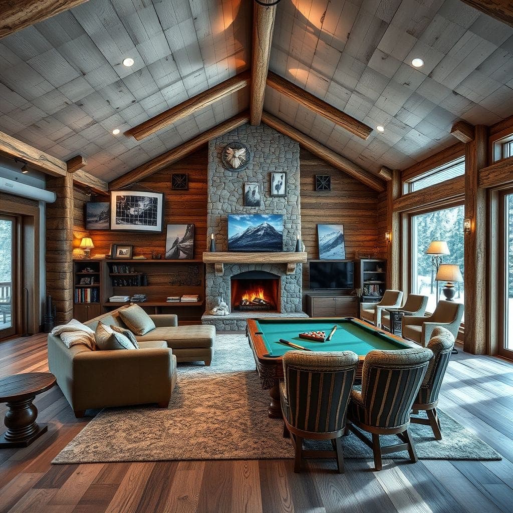 Ski Chalet Game Room design example 1