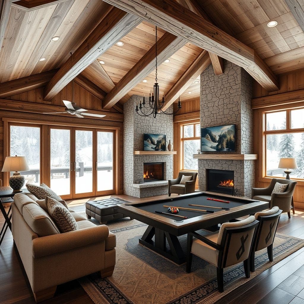 Ski Chalet Game Room design example 4