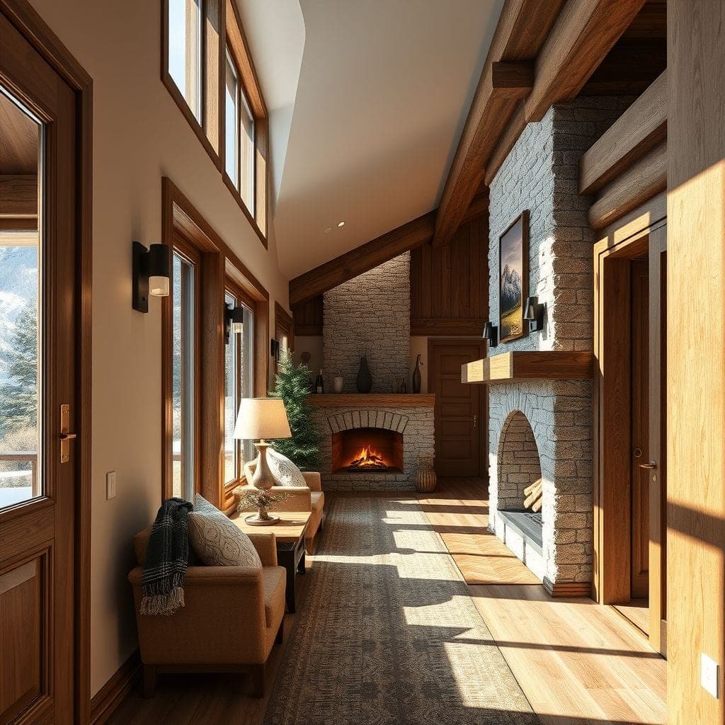Ski Chalet Hallway design example 1