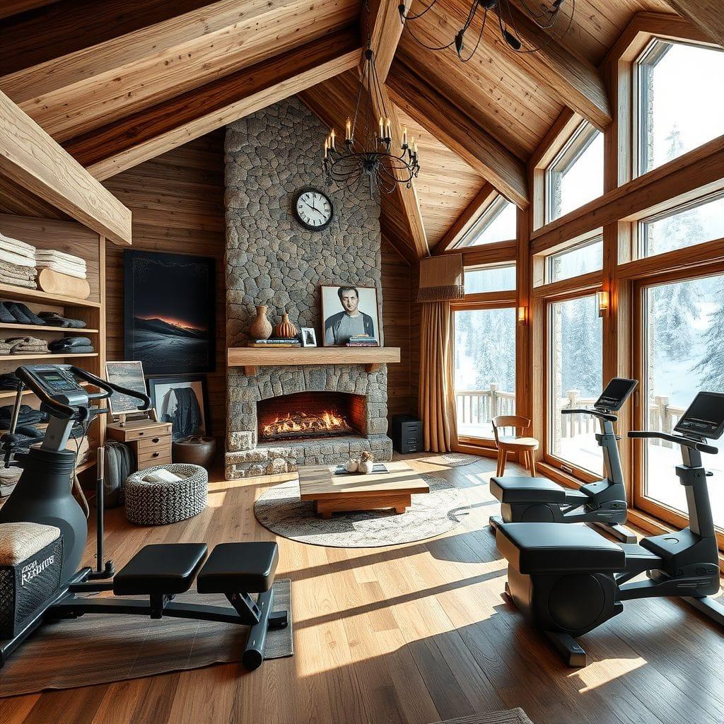 Ski Chalet Home Gym design example 1