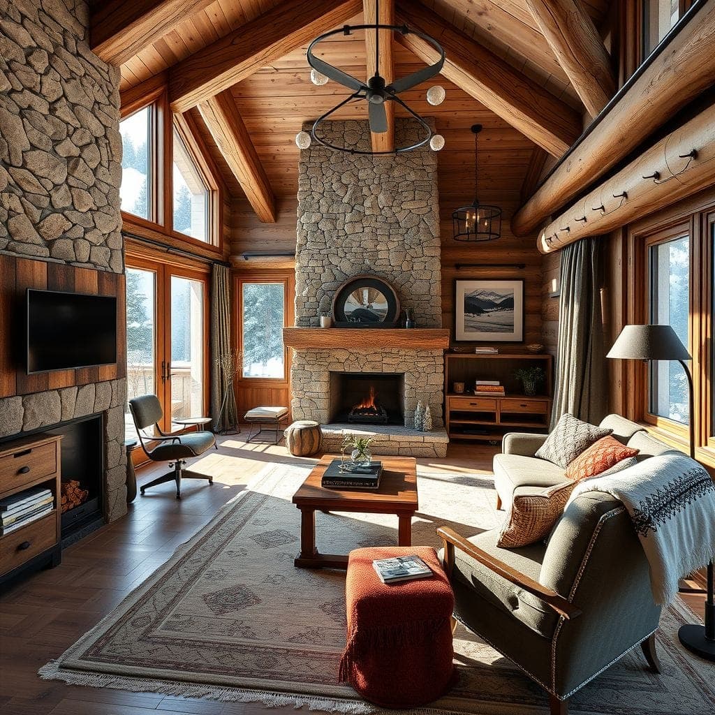 Ski Chalet Home Office design example 3