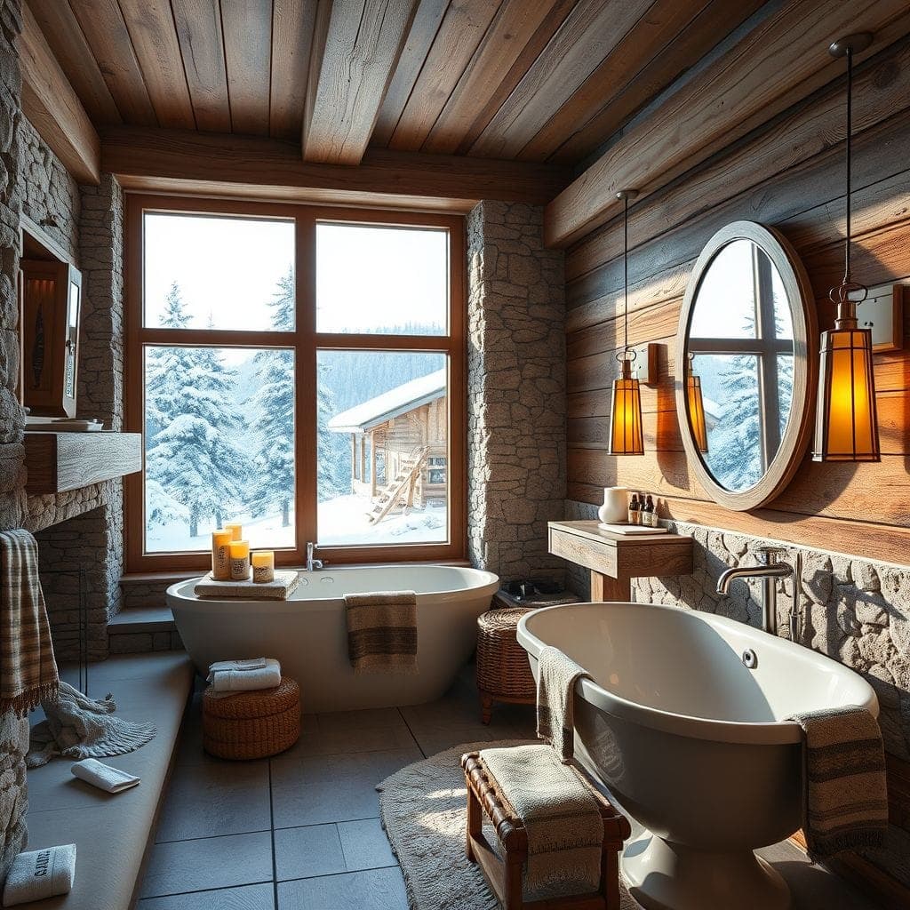 Ski Chalet Hotel Bathroom design example 2