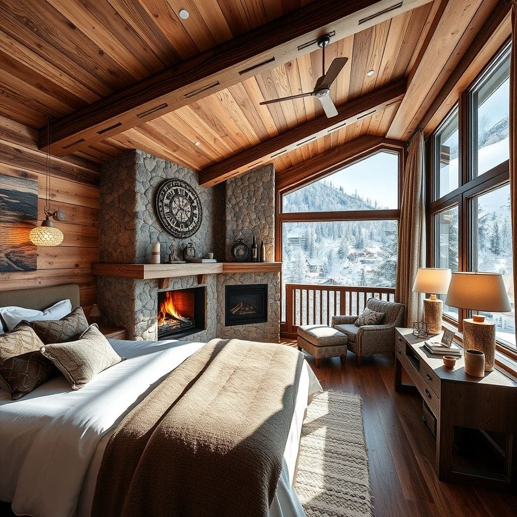 Ski Chalet Hotel Room design example 1