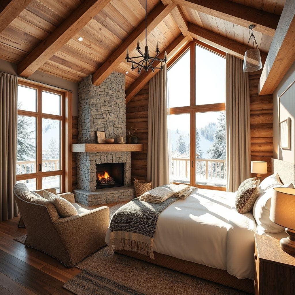 Ski Chalet Hotel Room design example 3