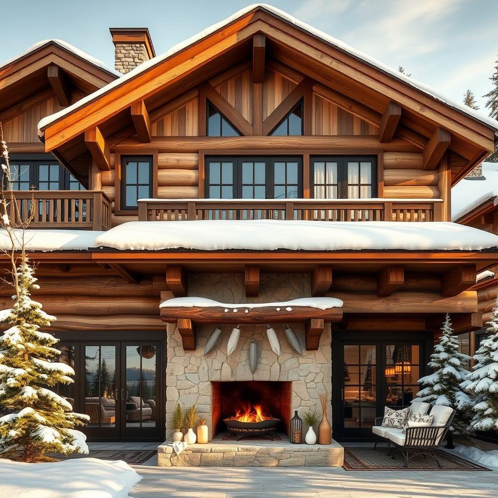 Ski Chalet House Exterior design example 4