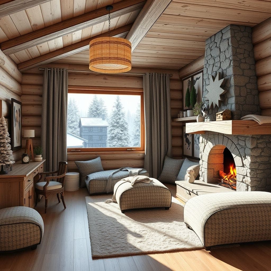 Ski Chalet Kids Room design example 3