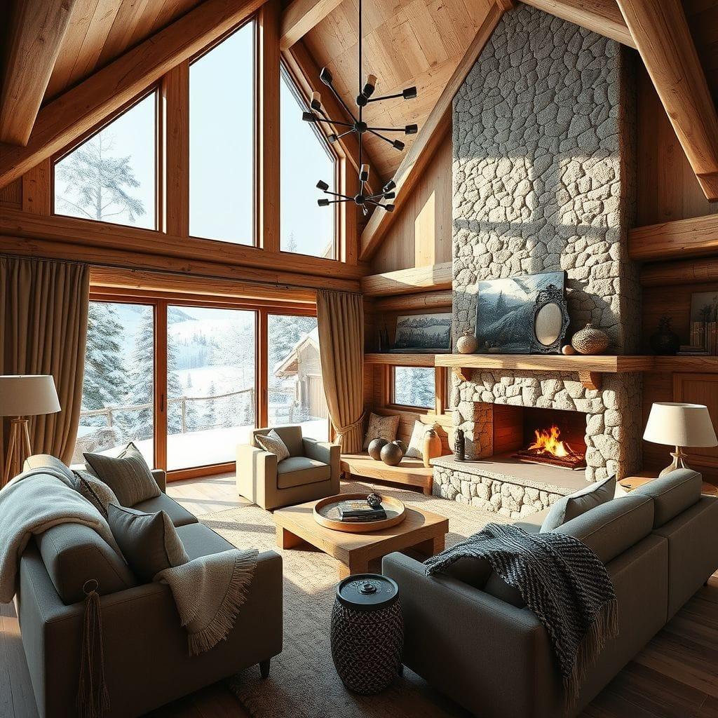 Ski Chalet Living Room design example 1
