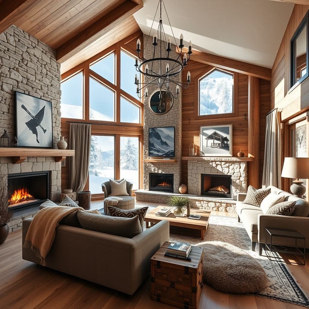 Ski Chalet Living Room design example 3
