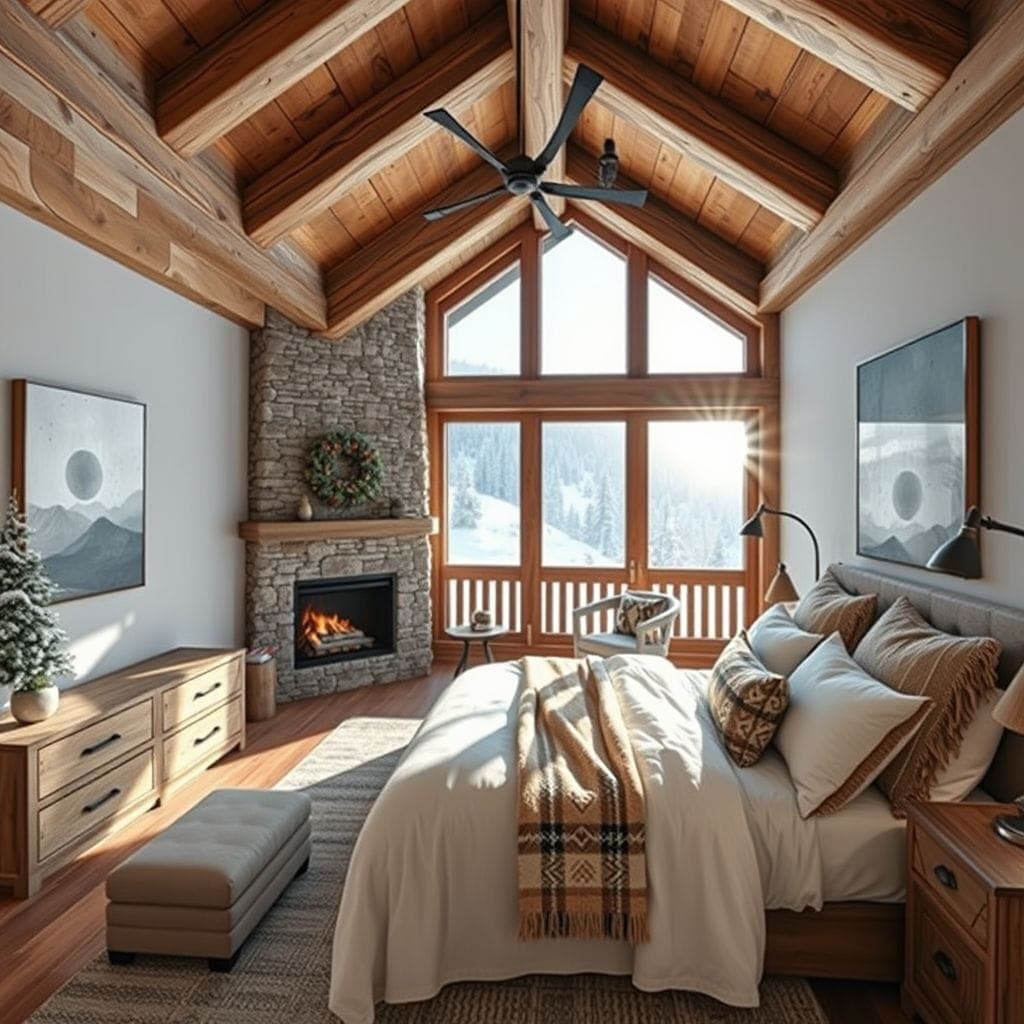 Ski Chalet Master Bedroom design example 2