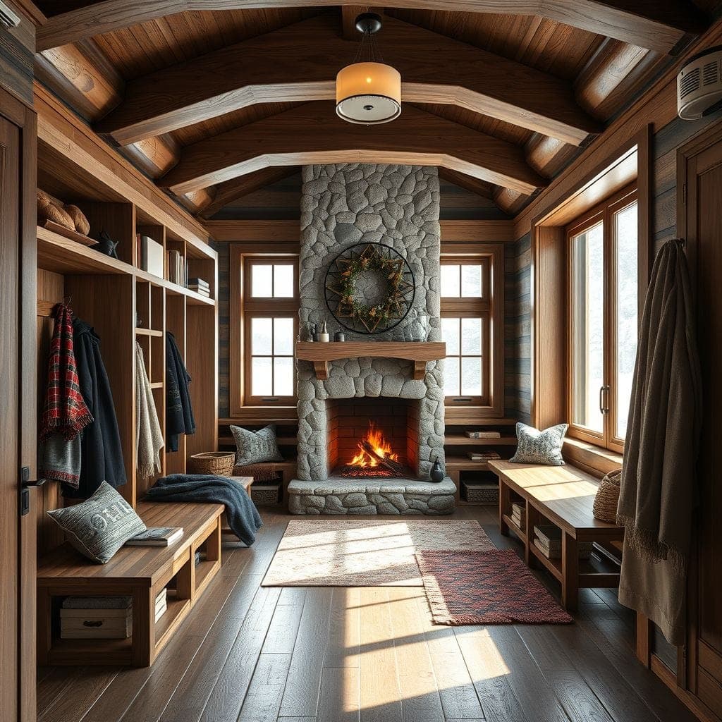 Ski Chalet Mudroom design example 1