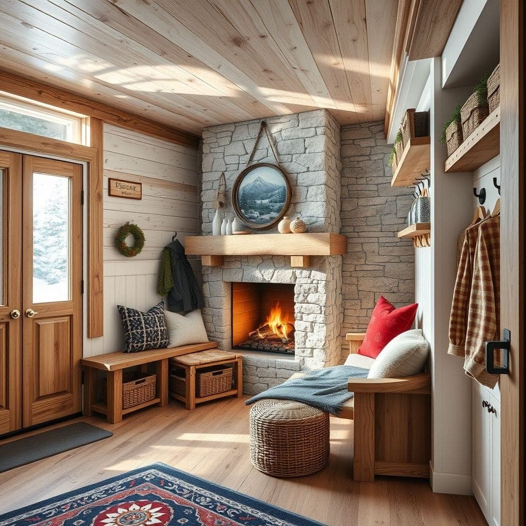 Ski Chalet Mudroom design example 4