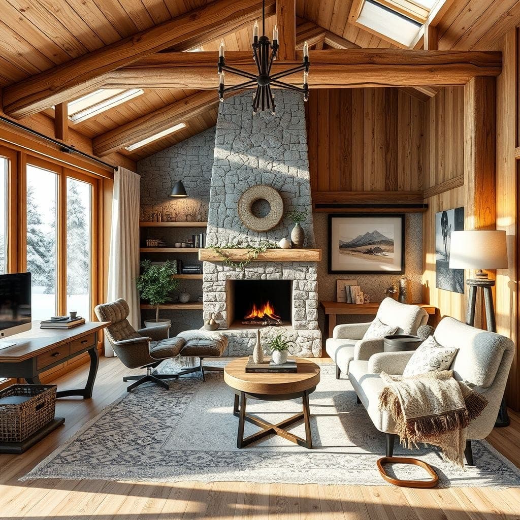 Ski Chalet Office design example 1