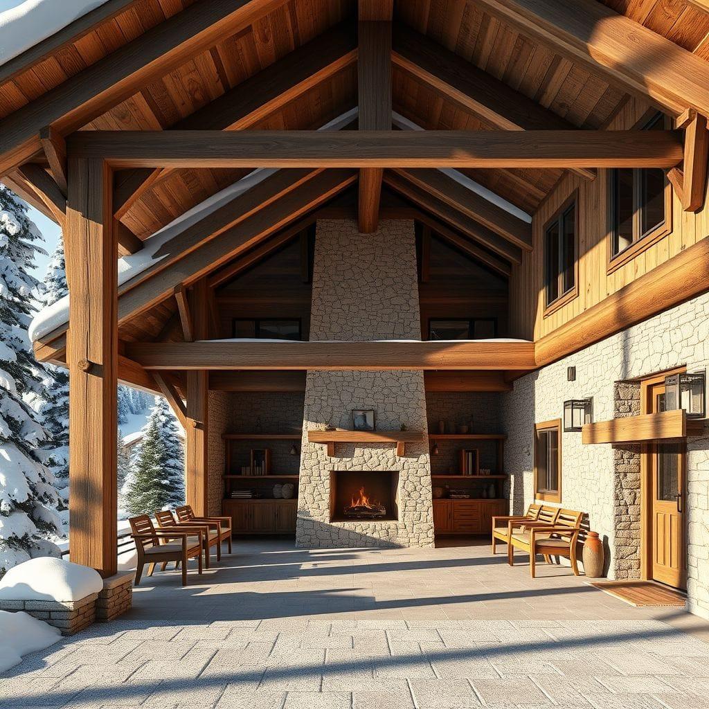 Ski Chalet Outdoor Garage design example 1