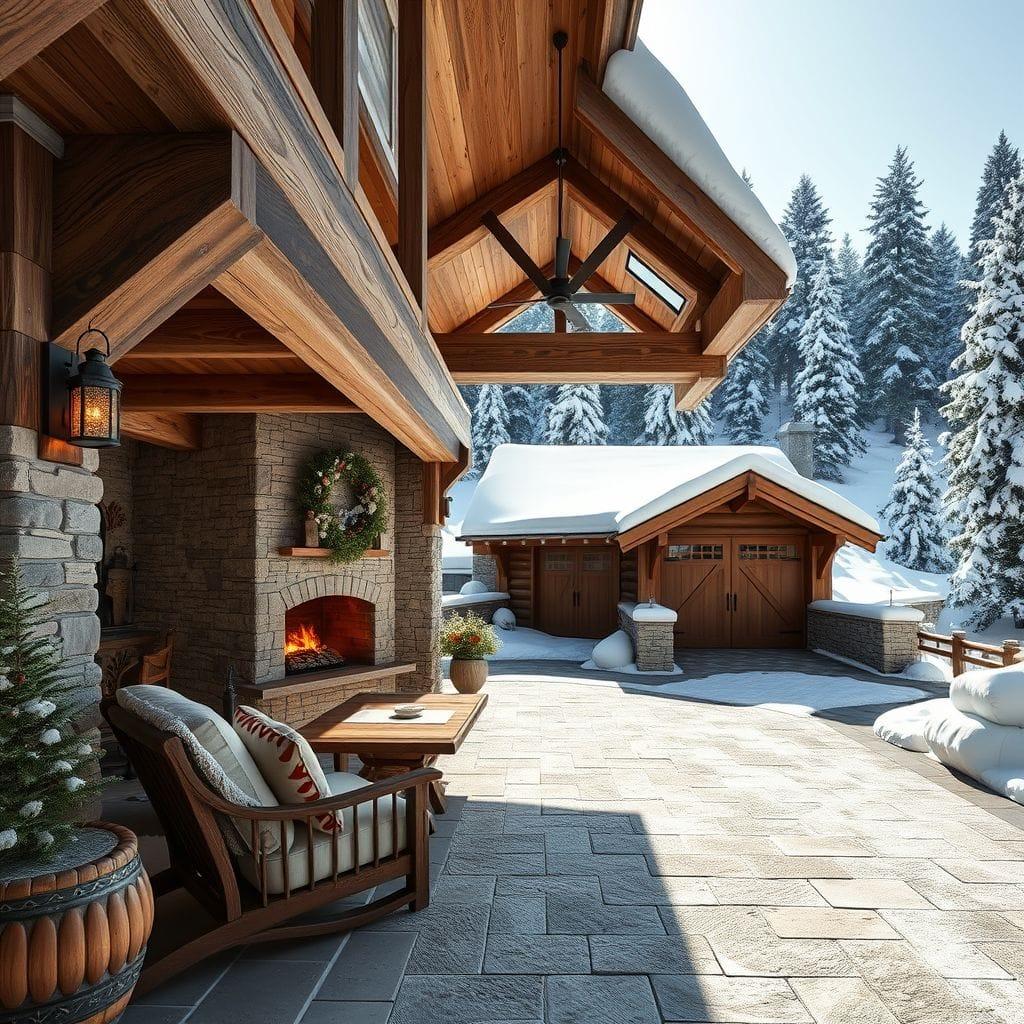 Ski Chalet Outdoor Garage design example 3