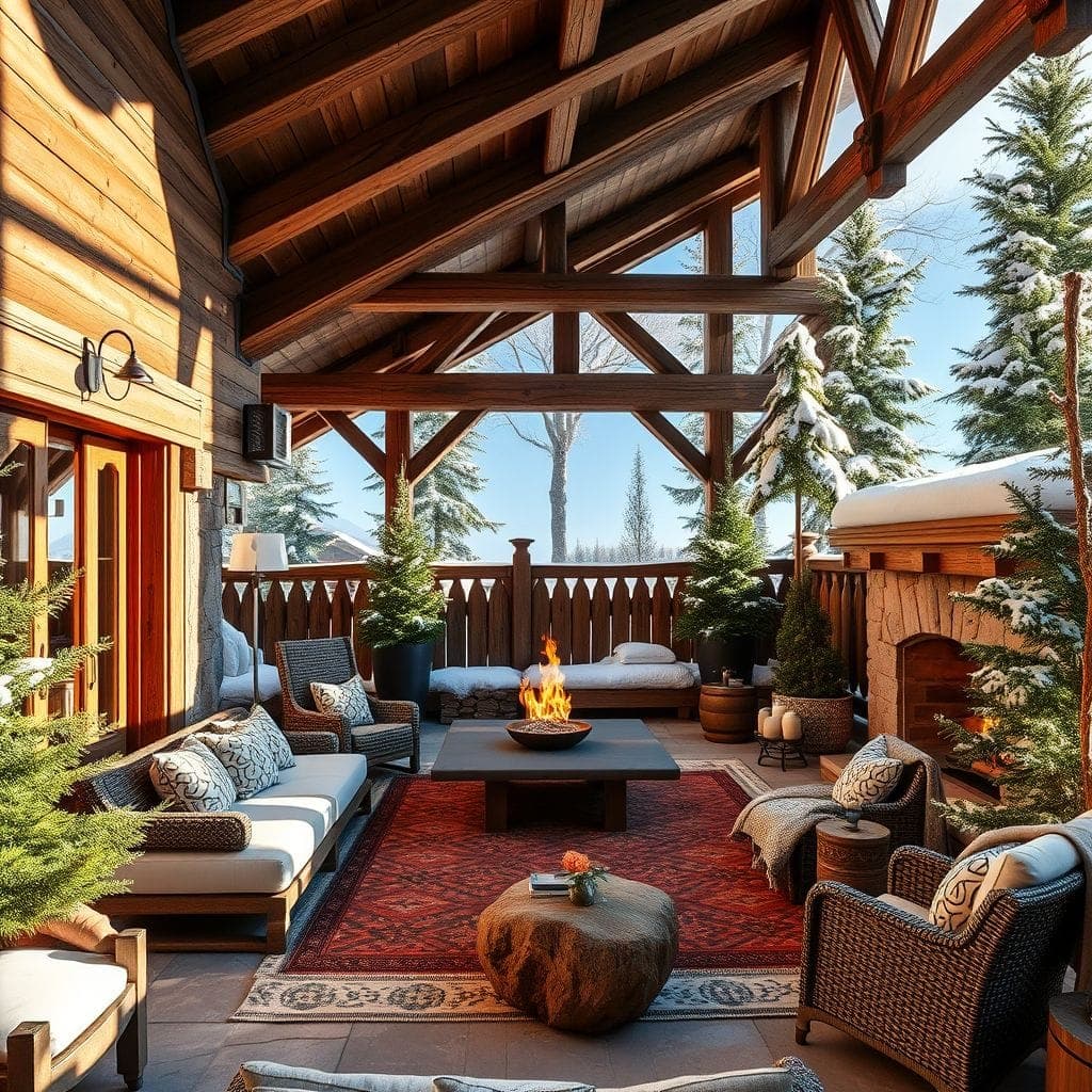 Ski Chalet Outdoor Garden design example 3