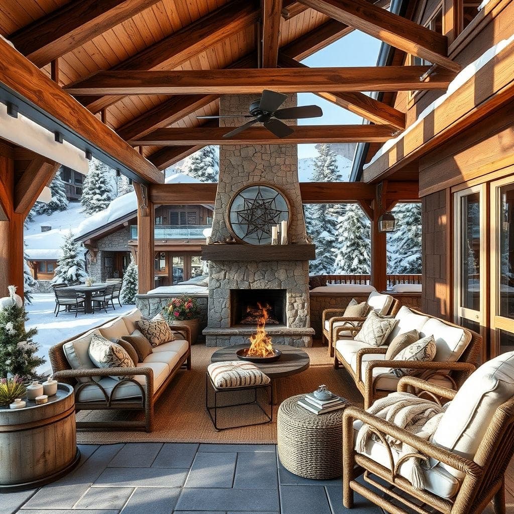 Ski Chalet Outdoor Patio design example 1