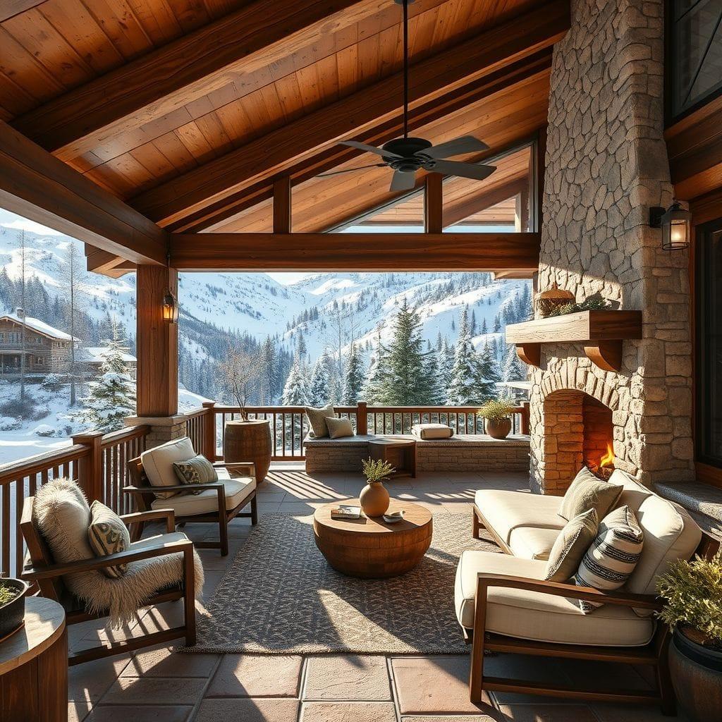 Ski Chalet Outdoor Patio design example 2