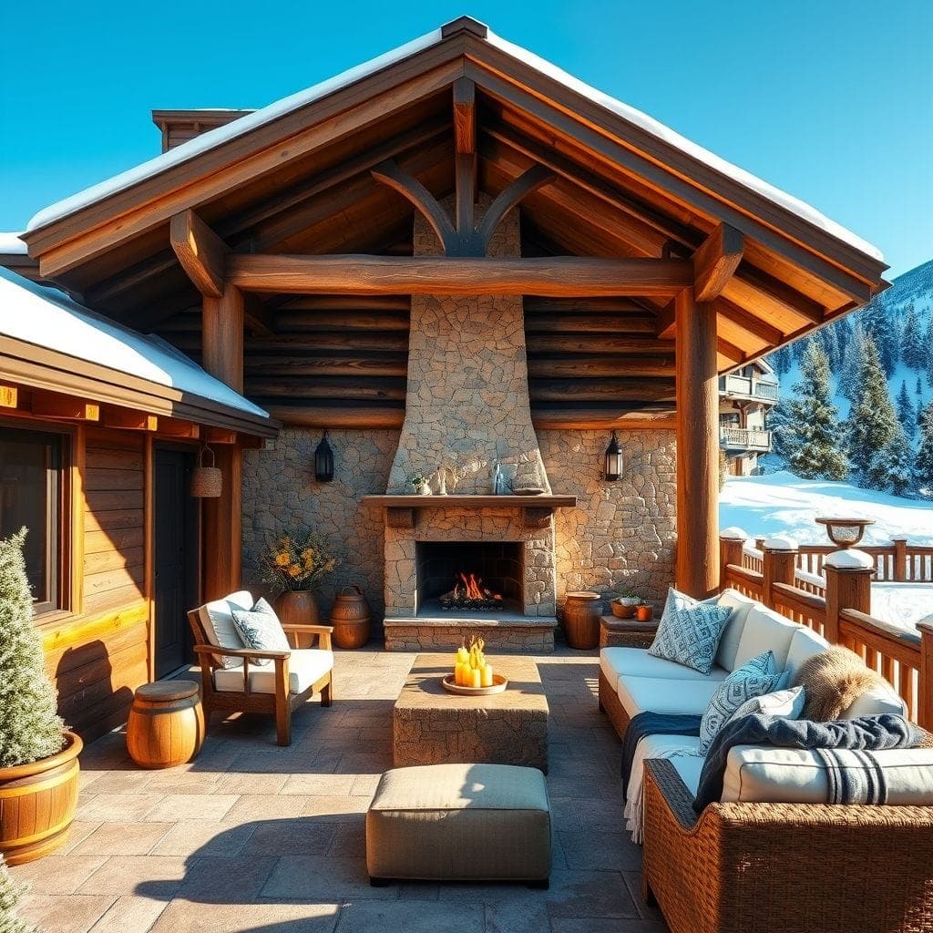 Ski Chalet Outdoor Patio design example 4