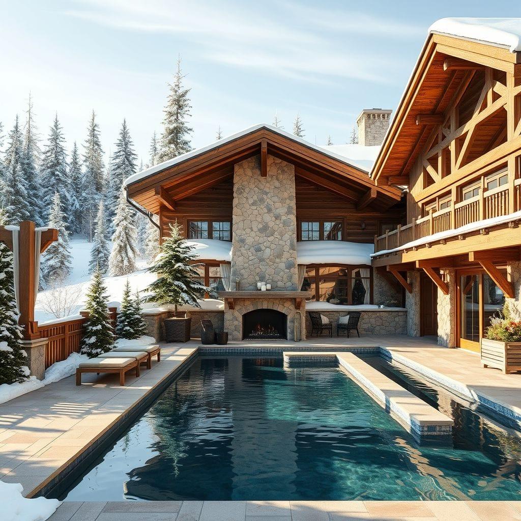 Ski Chalet Outdoor Pool Area design example 2