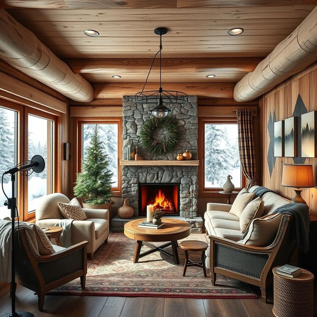 Ski Chalet Podcast Studio design example 1