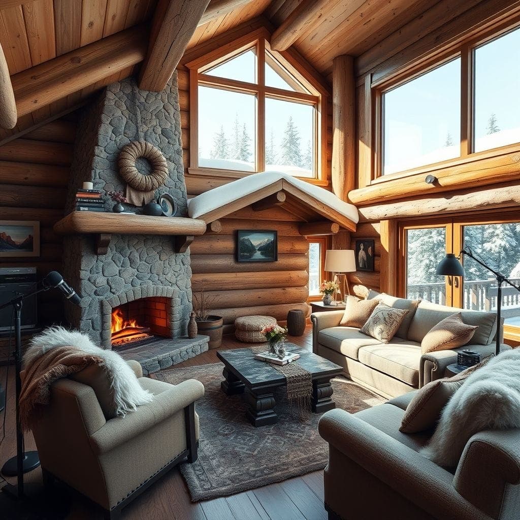 Ski Chalet Podcast Studio design example 4