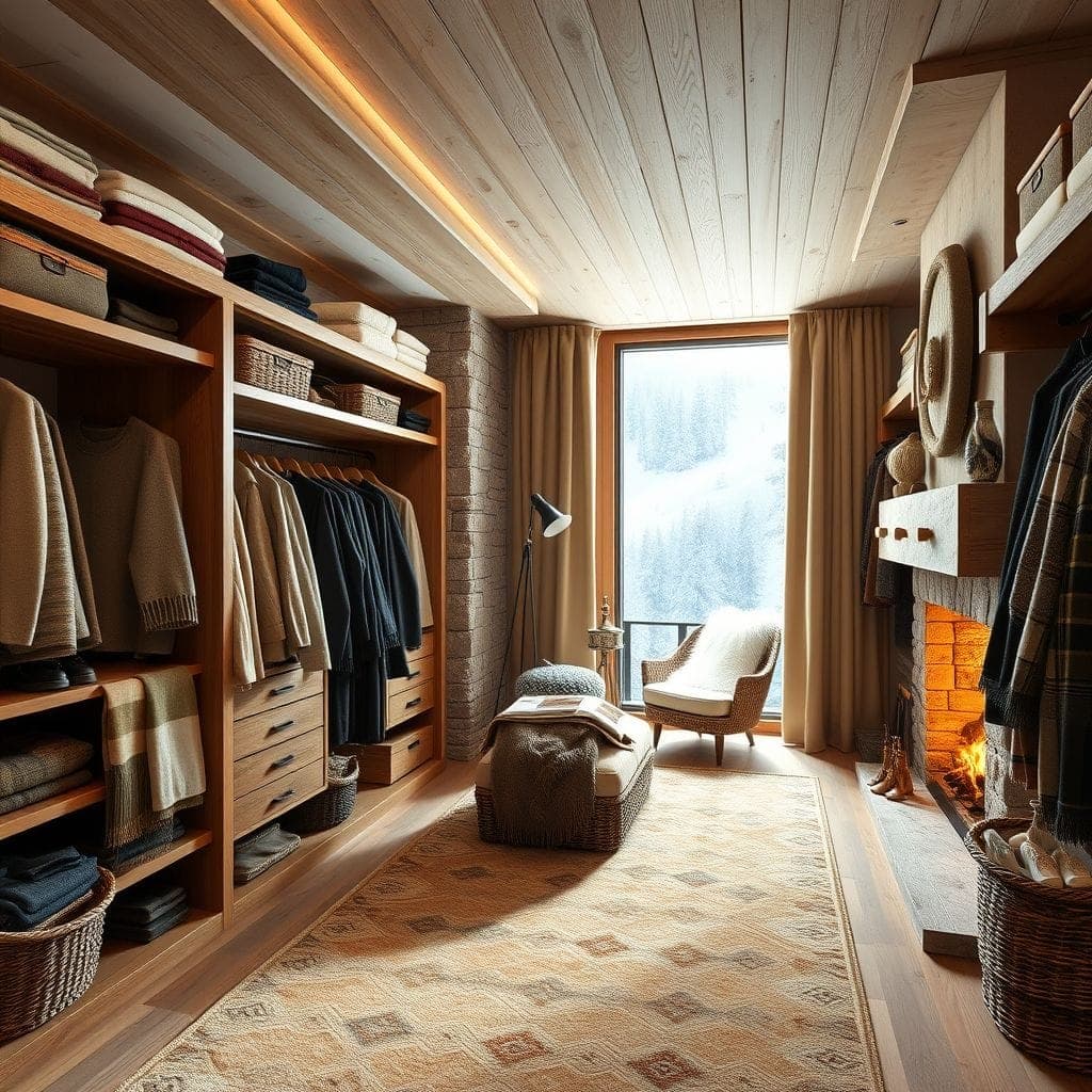 Ski Chalet Walk-in Closet design example 3