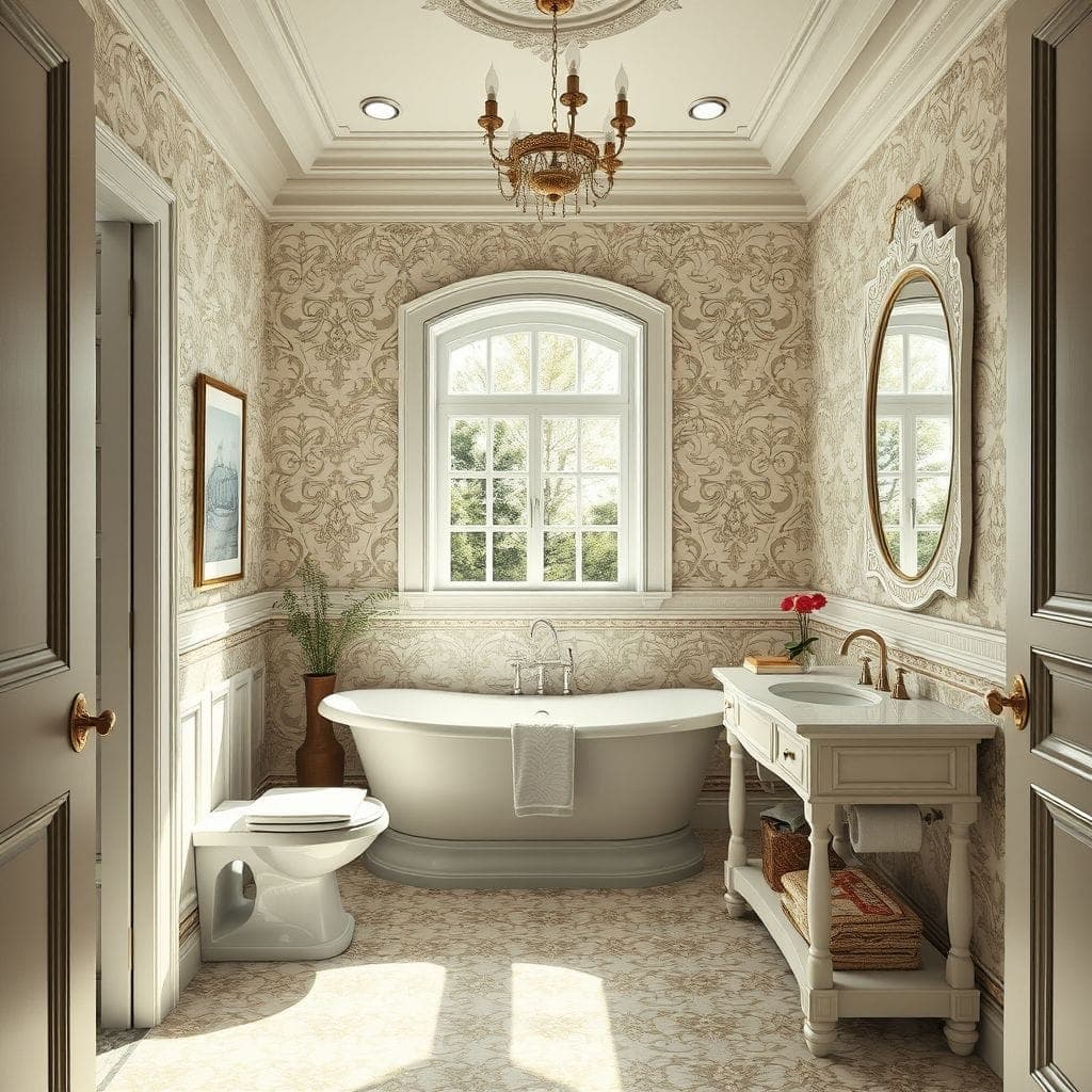 Traditional Bathroom design example 4
