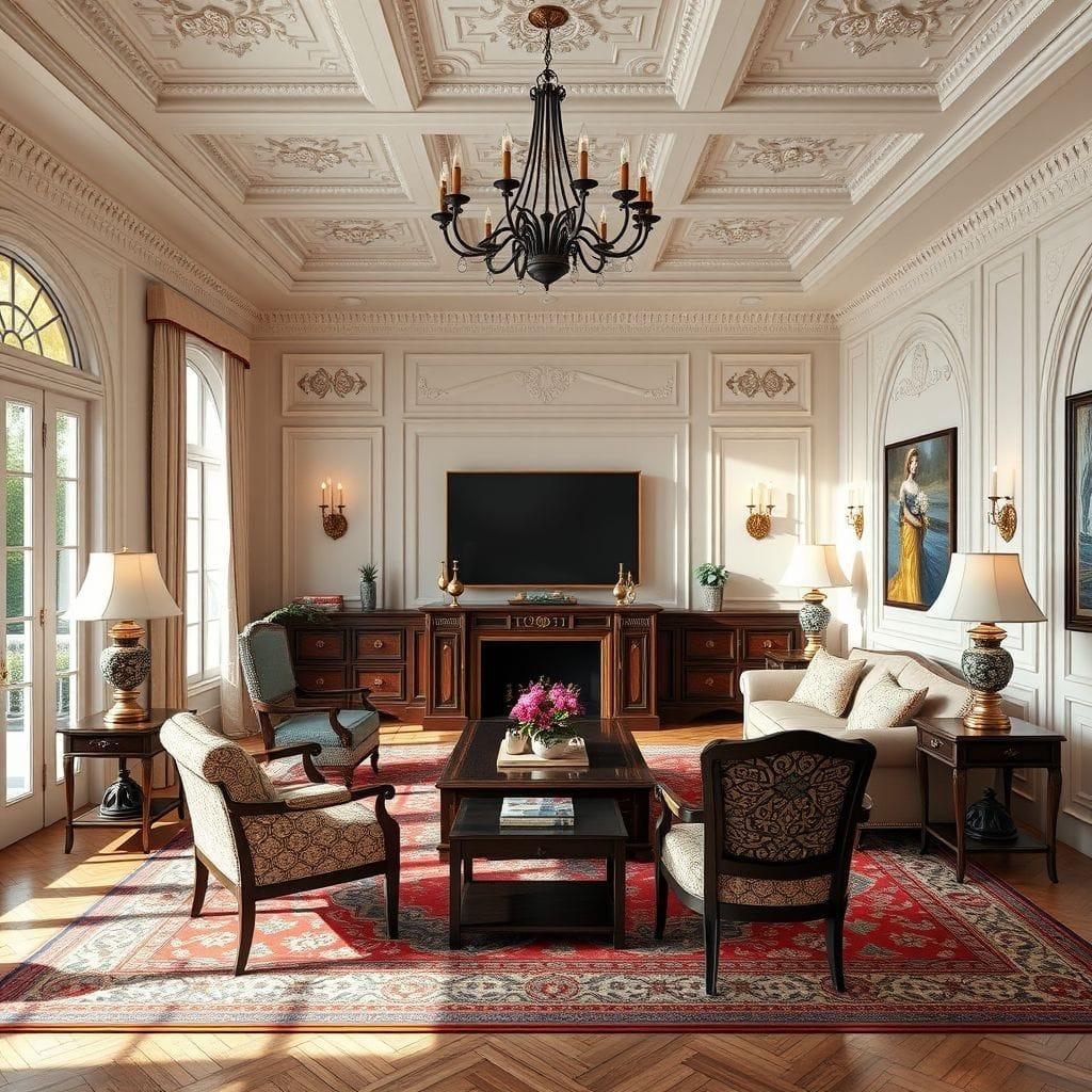 Traditional Entertainment Room design example 4