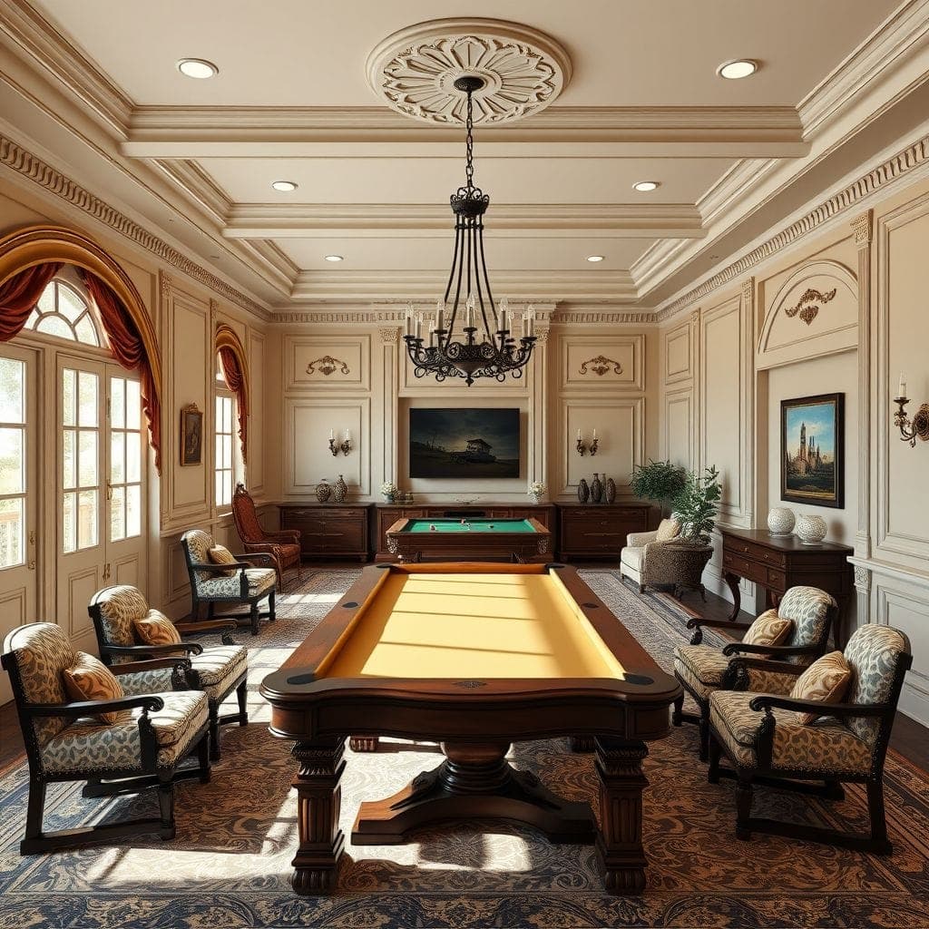Traditional Game Room design example 1
