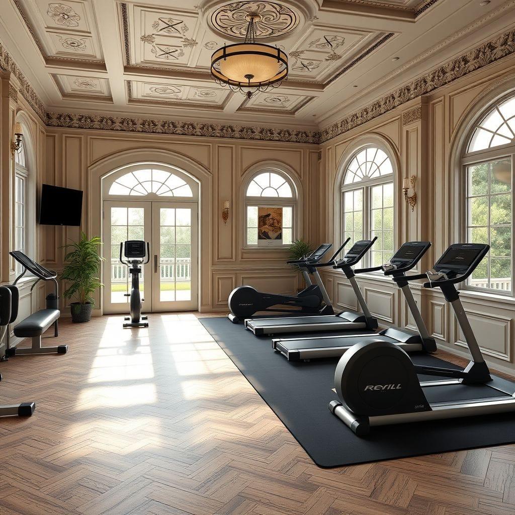 Traditional Home Gym design example 1