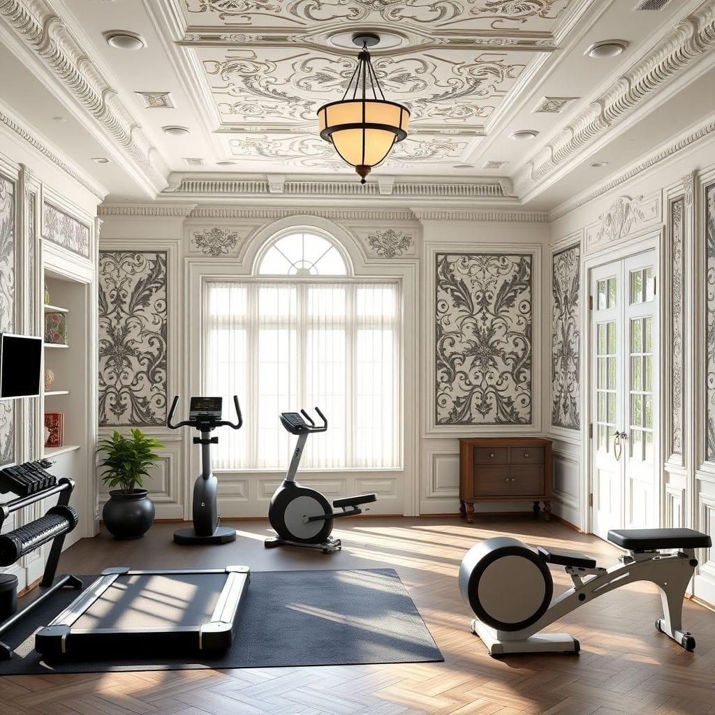 Traditional Home Gym design example 4