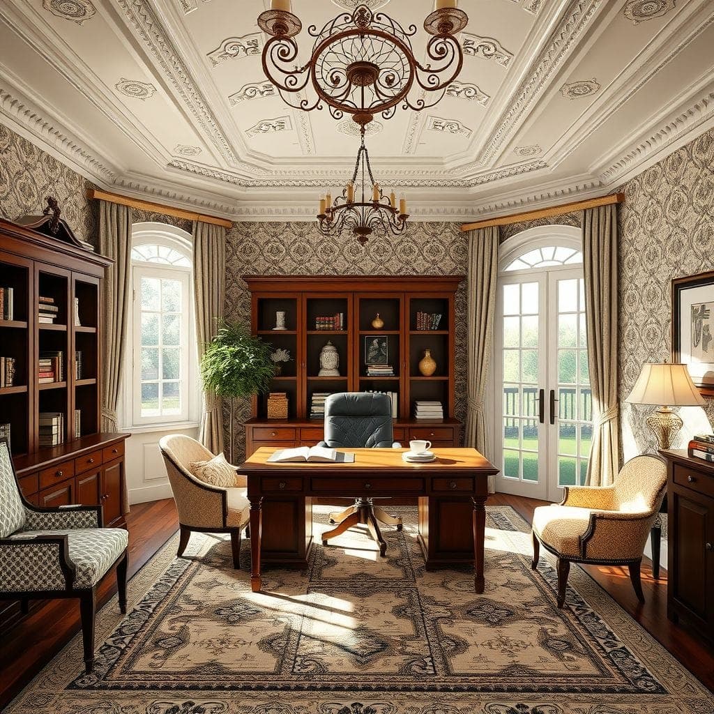 Traditional Home Office design example 4