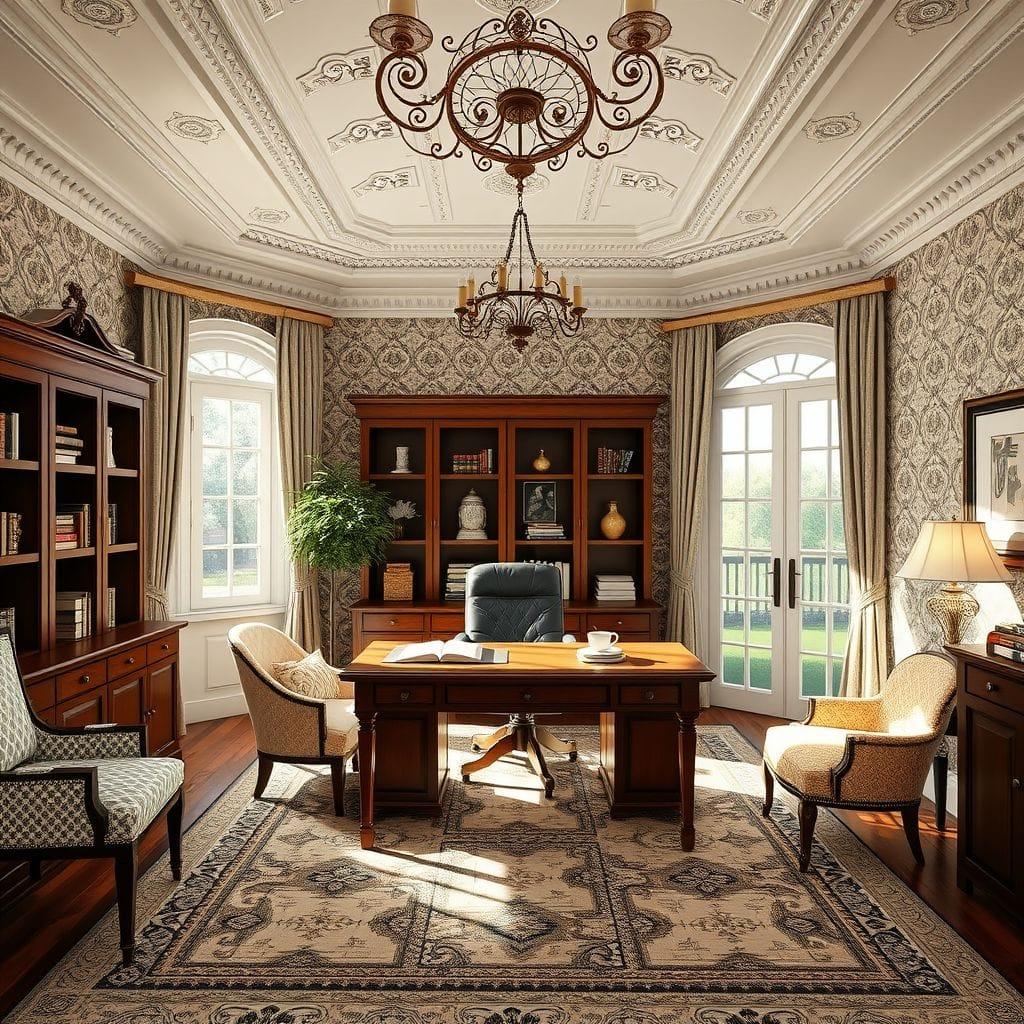 Traditional Home Office design example 4