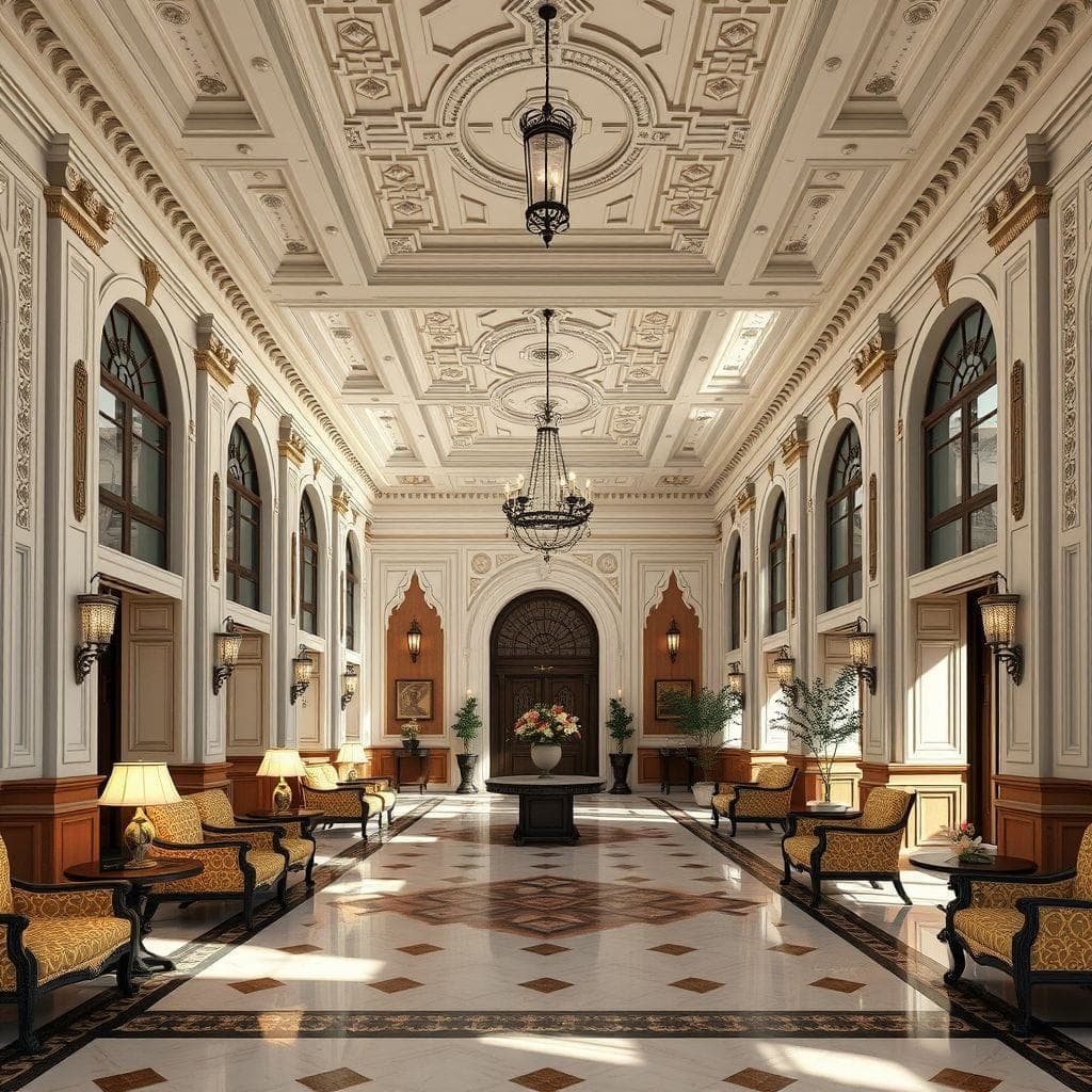 Traditional Hotel Lobby design example 3