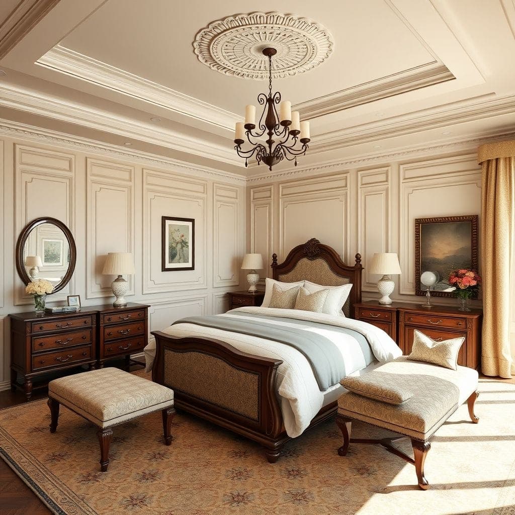 Traditional Master Bedroom design example 3