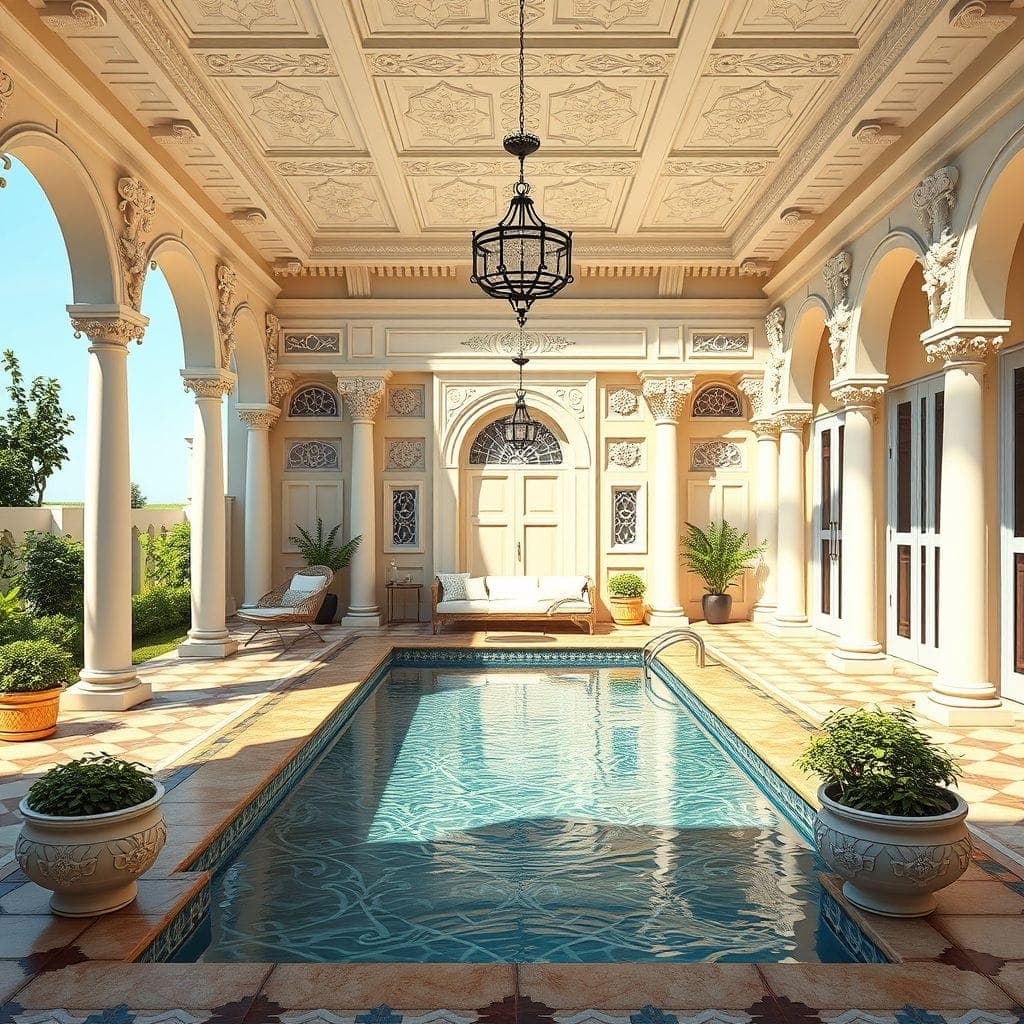 Traditional Outdoor Pool Area design example 3